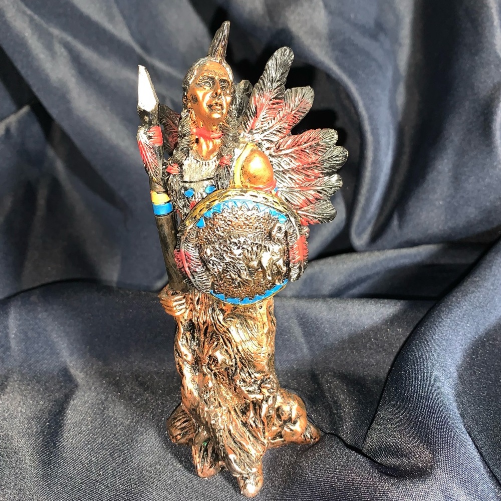 American frontier limited editiion Indian Native American Statue PERFECT!!